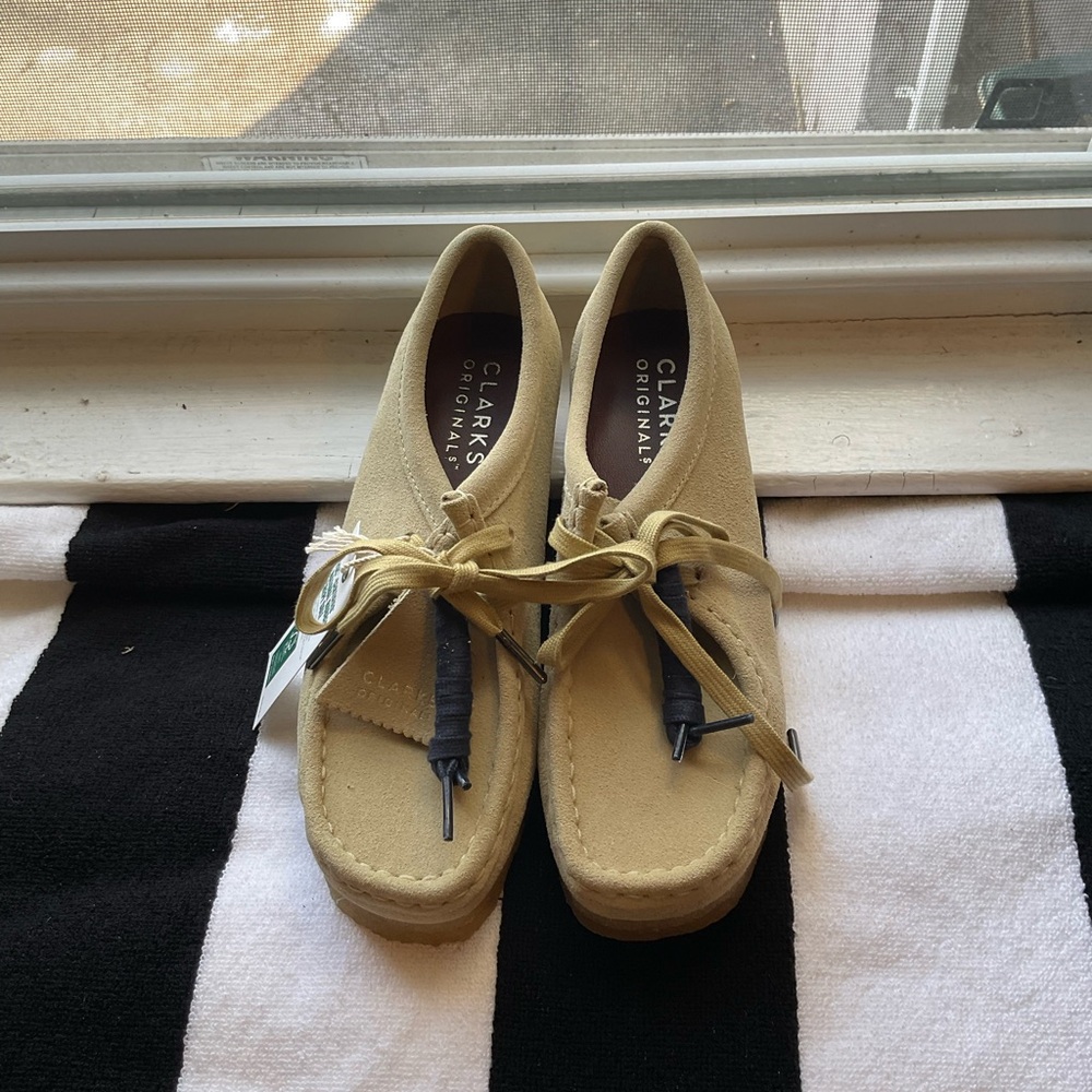 Clarks Originals Beige Leather Shoes